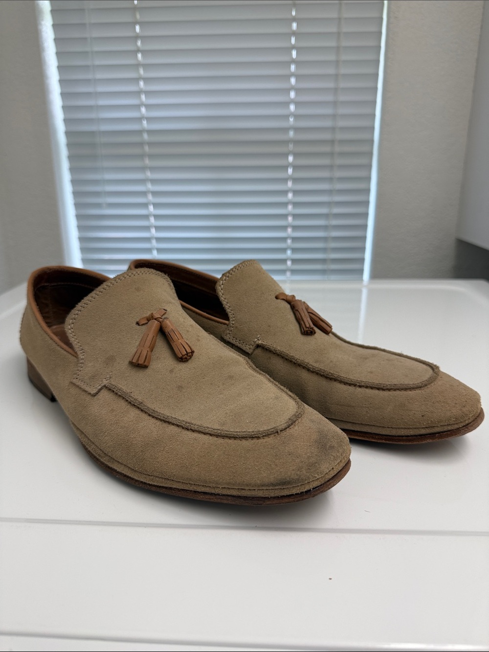 Aldo Tan Suede Tassel Loafers